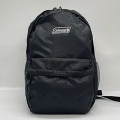 BN6781□コールマン リュック デイパック ブラック ポリエステル 折り畳み可能 サブバッグ 旅行