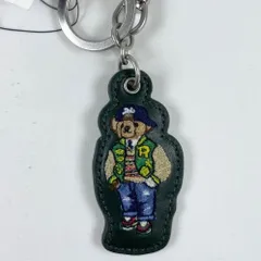 新品未使用 POLO RALPH LAUREN ポロ ラルフローレン ポロベア のキャラクターが刺繍されたレザーキーホルダー