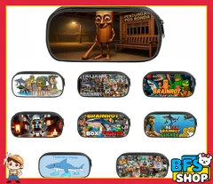 Tung Tung Tung Sahur   トゥントゥントゥンサフール 筆箱 ペンケース ブラック黒 イタリアン ブレインロット 子供ミーム 小学生 かわいい 入学準備  キッズ