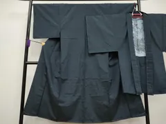平和屋着物■極上　男性　紬　アンサンブル　色無地　藍鉄色地　逸品　未使用　CYAA3913s5