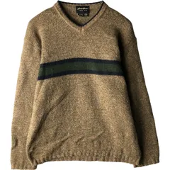 古着 90年代 エディーバウアー Eddie Bauer Vネック ウールニットセーター USA製 メンズM相当 ヴィンテージ/eaa593351