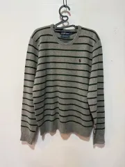 ポロ ラルフローレン ラムウール ストライプ セーター M