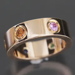 Cartier カルティエ　ラブリング　マルチカラー 750 PG 楽天市場】カルティエ 指輪 メンズ ラブリング マルチカラーストーン