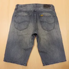 )706★ Lee RIDERS リー ライダース 07101 デニム ハーフパンツ M ユーズド加工 ショートパンツ デニムショーツ 短パン 古着