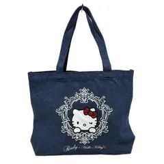 Rady(レディ) トートバッグ新品同様  - ネイビー×白×レッド ラインストーン/HELLO KITTYコラボ コットン