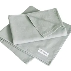 新品 トランパラン 日本製 ガーゼタオル バスタオル 2枚セット カラーガーゼタオル 泉州タオル 速乾 吸水 薄手 綿100％ (ライトグレー)