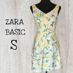 ZARA BASIC ノースリーブワンピース 花柄 Sサイズ/USED