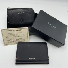 Paul Smith　ポールスミス　2点セット　キーケース　4連　レザー　コインケース　二つ折り　名刺入れ　カードケース　ブラック　（ME83-2828）