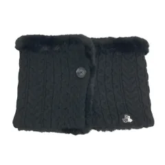 BLACK&WHITE ブラックアンドホワイト  ニットネックウォーマー ファー  ブラック系 F [240101442293] ゴルフウェア ストスト