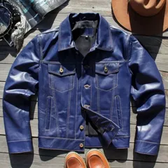 新品未使用 h 特価！美式ヴィンテージ 本革ライダースジャケット メンズ 短丈 修身 フライト風 レザージャケット｜高級頭層羊革 牛仔スタイル