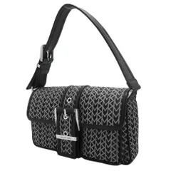 【新品】マイケルコース バッグ ショルダーバッグ MICHAEL KORS COLBY MK2000 ジャカード ロゴ ミディアム ショルダー 肩掛け 30T5SBAL8J BLACK (ブラック) アウトレット レディース 送料無料