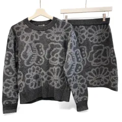 UNIQLO ユニクロ マリメッココラボセットアップ 251-47290 毛100% 柄 ダークグレー size M レディース 冬 ゴーゴー古着マルイ草加店2419