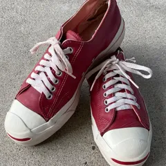 90's USA製 Converse JACK PURCELL leather. US6 1/2 古着　コンバース　ジャックパーセル　ワインレッド　レザー　25.0