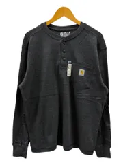 Carhartt (カーハート) ヘンリーネック ポケット サーマルカットソー 長袖Tシャツ TK4429 M チャコール メンズ/078