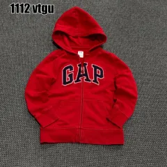 GAP キッズ レッド フードジップアップ