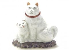 イタリア製Ceramiche Ronzan大型可愛らしい2匹グレート デーン置物