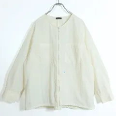 インディヴィ★ナイロンジャケット ジップアップ 大きいサイズ15 アイボリー系 薄手 無地 z16218