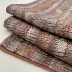 小紋 裄65.5 縞模様 素敵な染め 正絹 着物 MK-1089