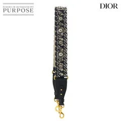 新品同様 クリスチャン ディオール Christian Dior オブリーク エンブロイダリー ショルダー ストラップ キャンバス ネイビー 90302083