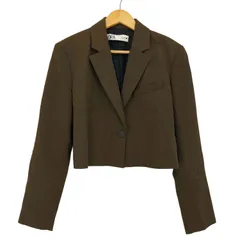 ZARA ウールブレンドクロップドブレザー XS ZARA ウールブレンドクロップドブレザー XS ZARA ウールブレンド