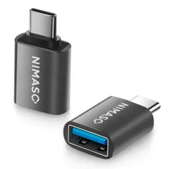 新品 NIMASO USB3.2(Gen2)10Gbps Type C 変換アダプター 2個セット (USB A メス to Type -C オス) 10Gbps 高速転送 QC3.0 急速充電 Windows 10 / Mac OS/MacBook Air/