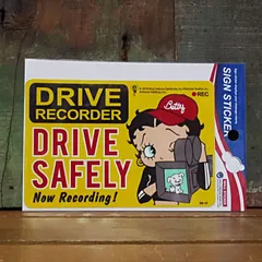 ドライブレコーダー搭載 ウォールサイン ステッカー ベティブープ シール SIGN STICKERのサムネイル