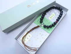 【京松】【着物】 小物 数珠 縞黒檀 正絹紐 R6W-63
