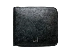 dunhill (ダンヒル) ラウンドファスナー 2つ折り財布 ブラック メンズ/036