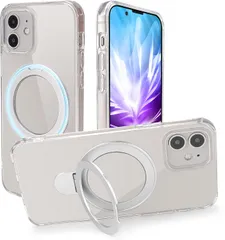 新品 iPhone 13 Mini ケース MagSafe対応 アイフォン 13ミニ ケース マグネット搭載 スタンド機能【横縦両立/角度自由調整】 カバー 純正 薄型 クリア 指紋防止 耐衝撃 落下防止 車載ホルダー対応 ワイヤレス充電 全面保護 いphon