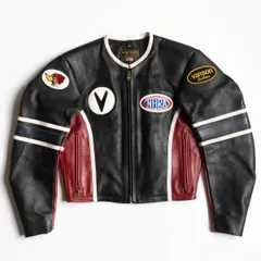 【美品】 VANSON 【オールレザー ライダースジャケット】38 ジャケット ワッペン USA製 バンソン 25110398