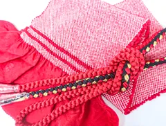 【京松】【着物】 和装小物 帯締め 帯揚げ セット 帯締 帯揚 振袖用 総絞り 丸組 金糸 飾り付き 23W-9283