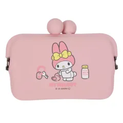 マイメロディ ミニポーチ DO-MO ドーモ バスタイム サンリオ ピージーデザイン シリコンがまぐち 小物入れ キャラクター グッズ 