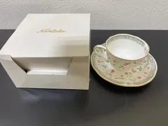 【29358】　ノリタケ　Noritake　カップ＆ソーサー　可愛いピンク花柄　ティータイム　箱付き