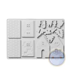 新品（送料無料）クリスマス　ジンジャーブレッドハウス シリコンモールド型　キャンディー　ハウス　チョコ　ハウス　サンタクロース　人形 チョコ型　抜き型　クッキー型　マフィンケーキ型　クリスマス飾り　クリスマス プレゼント　キャンドル　石けん型　製菓道具