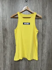MIKALANCE ミカランセ プリント ロゴ ミカノ タンクトップ sizeF/黄  ■◆ レディース