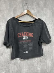 Kastane カスタネ ダメージ加工 プリント ロゴ Tシャツ sizeS/黒  ■◆ レディース