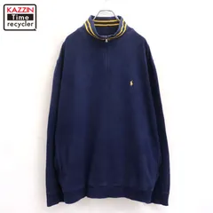 00s RALPH LAUREN ハーフジップ スウェット トレーナー メンズ 表記XXLサイズ
