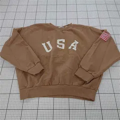 ◇ ⊇ 【ヴィアジェイ Via.J】USAロゴ スウェット トレーナー ベージュ系 サイズ38 レディース E  【1509300015763】