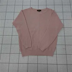 ◇ ⊇ 【リフレクト】ニット ピンク系 クルーネック 長袖 9号 ウール混 レディース E  【1510070005199】