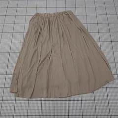 ◇ ⊂ 【グリーンレーベルリラクシング】レディース ベージュ系 ギャザー ロングスカート E  【1510070005816】