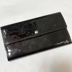 【送料無料】Louis Vuitton/ルイヴィトン/長財布/ウォレット/サイフ/エナメル/ブラック/汚れあり/中古品
