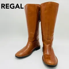 REGAL　リーガル　ジョッキーブーツ　ロングブーツ　ラウンドトゥ　ベルト　22.5　茶