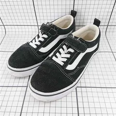 ◇ Θ 【VANS ヴァンズ】オールドスクール キッズ スニーカー ブラック系 18cm E  【1510070006967】