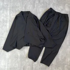 IM MEN / アイムメン(イッセイミヤケメン) 「SWING」ノーカラージャケット＆パンツ セットアップ ブラック 日本製 極美品 SIZE3(L相当)