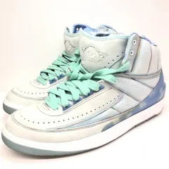 【中古】J Balvin NIKE AIR JORDAN 2 RETRO SP Celestine Blue/White/Multi Color 28.5㎝ DQ7691-419 J.バルヴィン 右ライト不良[66]