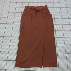 ◇ Θ 【グリーンレーベルリラクシング】ポケット付きロングスカート 38 ブラウン系 レディース E  【1510230001757】