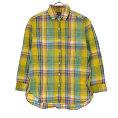 【URBANRESEARCHDOORS】チェックリネン七分袖シャツ