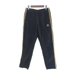 adidas アディダス ジャージパンツ サイズ:M ベロア/トレフォイルロゴ    ブラウン メンズ / 240001170449