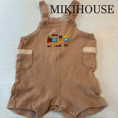 ミキハウス   MIKI HOUSE   汽車とくまの刺繍入り 　オーバーオール 　サイズ70