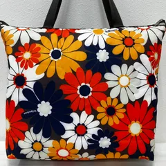 6187　LeSportsac　レスポートサック ハンドバッグ　トートバッグ　手持ち　手提げ エコバッグ　大きめ　大容量　総柄　花柄　フラワー ナイロン　軽量　レディース